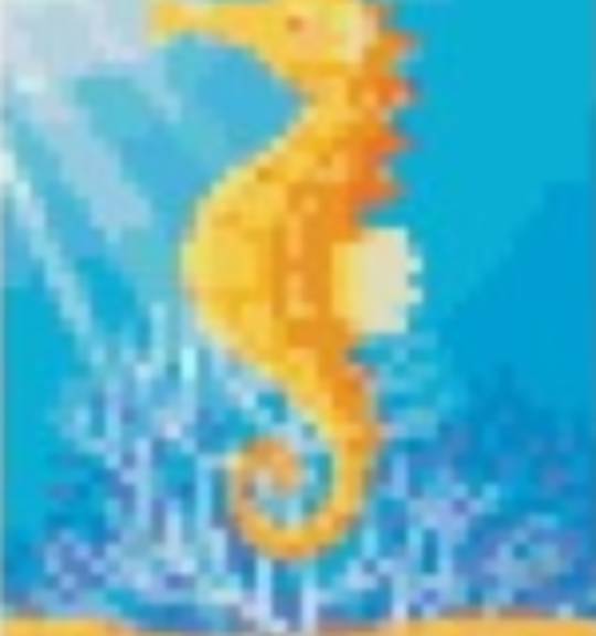 Yellow Seahorse One [1] Baseplate PixelHobby Mini-mosaic Art Kit